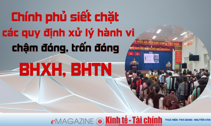 Chính phủ siết chặt các quy định xử lý hành vi chậm đóng, trốn đóng BHXH, BHTN