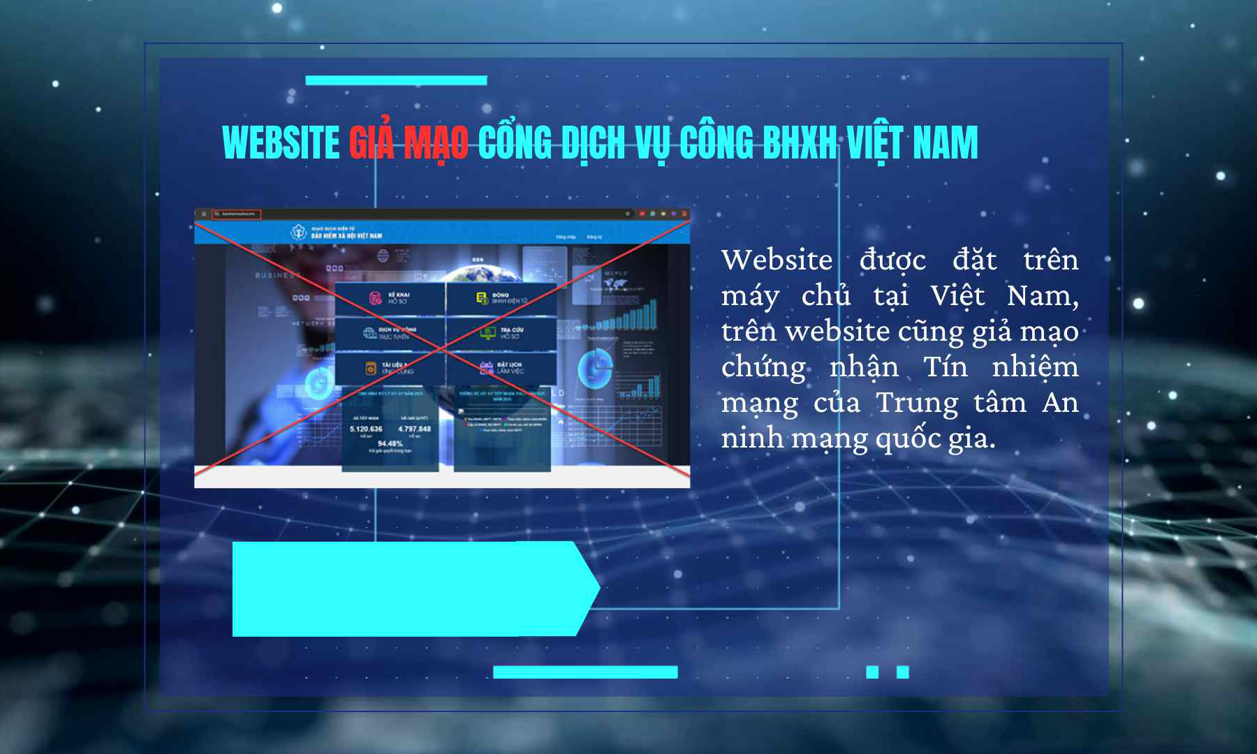 Cảnh báo website giả mạo Cổng Dịch vụ công BHXH Việt Nam